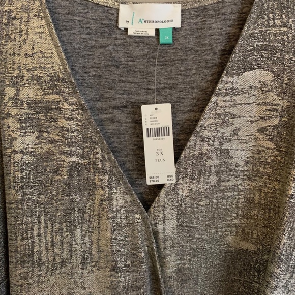 NWT Anthropologie Metallic Sleeveless Top - Picture 4 of 8